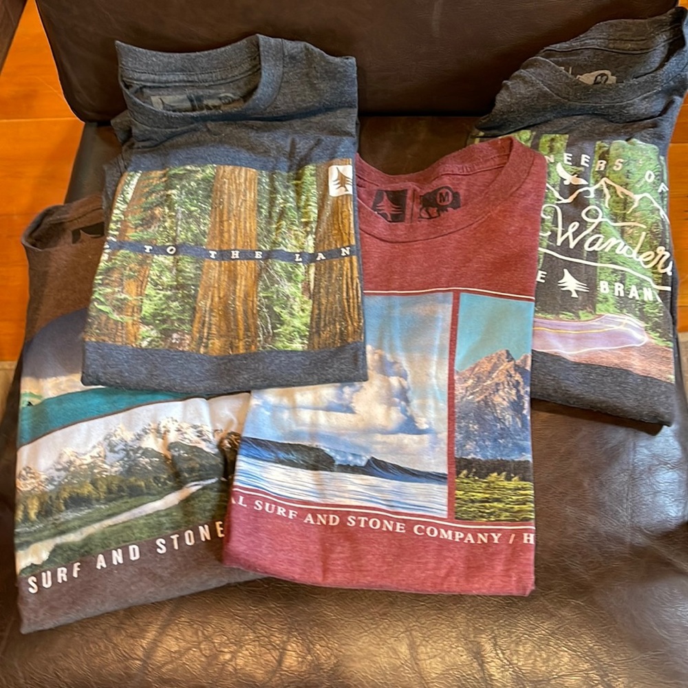 HippyTree lot of 4 T shirts. All Medium size. Worn but in good condition.